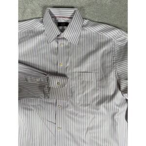 Eton Shirt Mens 17 43 Purple White Stripe Contemporary Fit Dress Shirt
